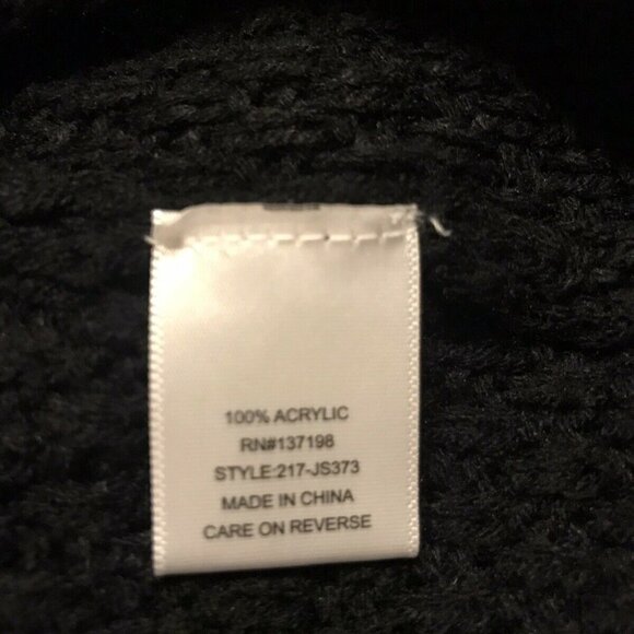 Charlotte Russe Black Long Sleeve Pullover Sweater. Lacing with Eyelets. Med B8 - Picture 4 of 6